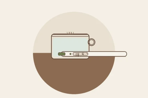 Child thermometer and cup of water — pediatric fever basics illustration